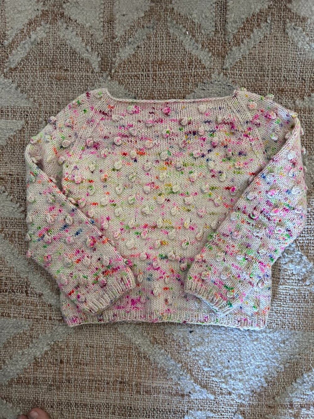 Kids Popcorn sweater merino wool, 4T